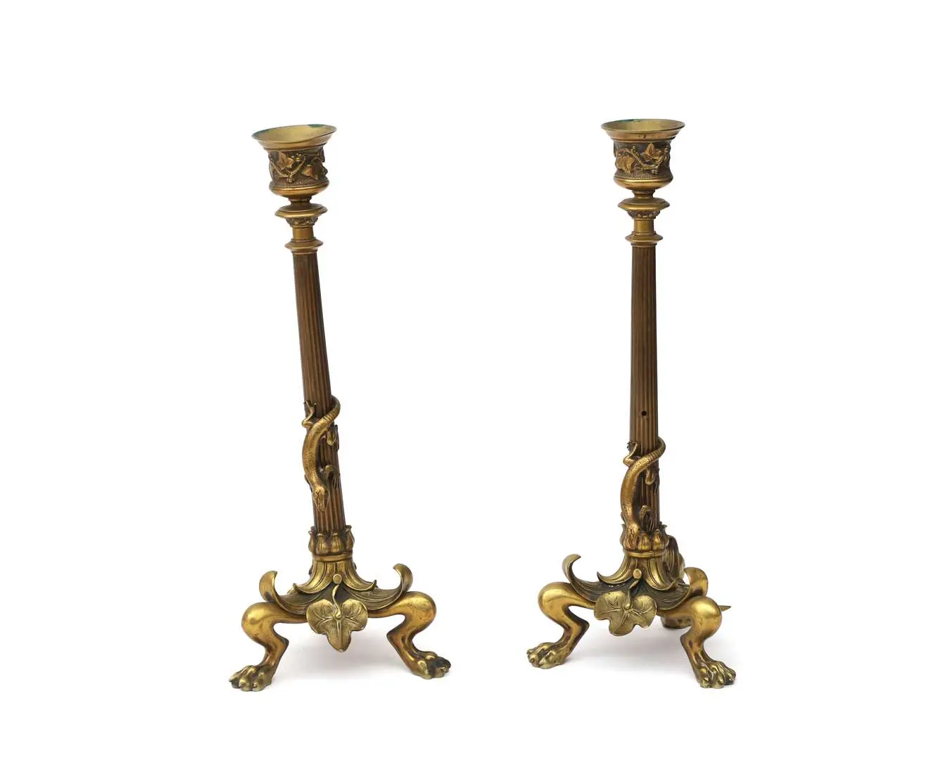 After Guilleaume Denière (1815–1901), Two candlesticks, France, 19th century