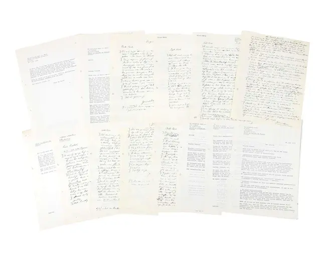 Gerard Reve – 5 original handwritten letters on 7 sheets of paper