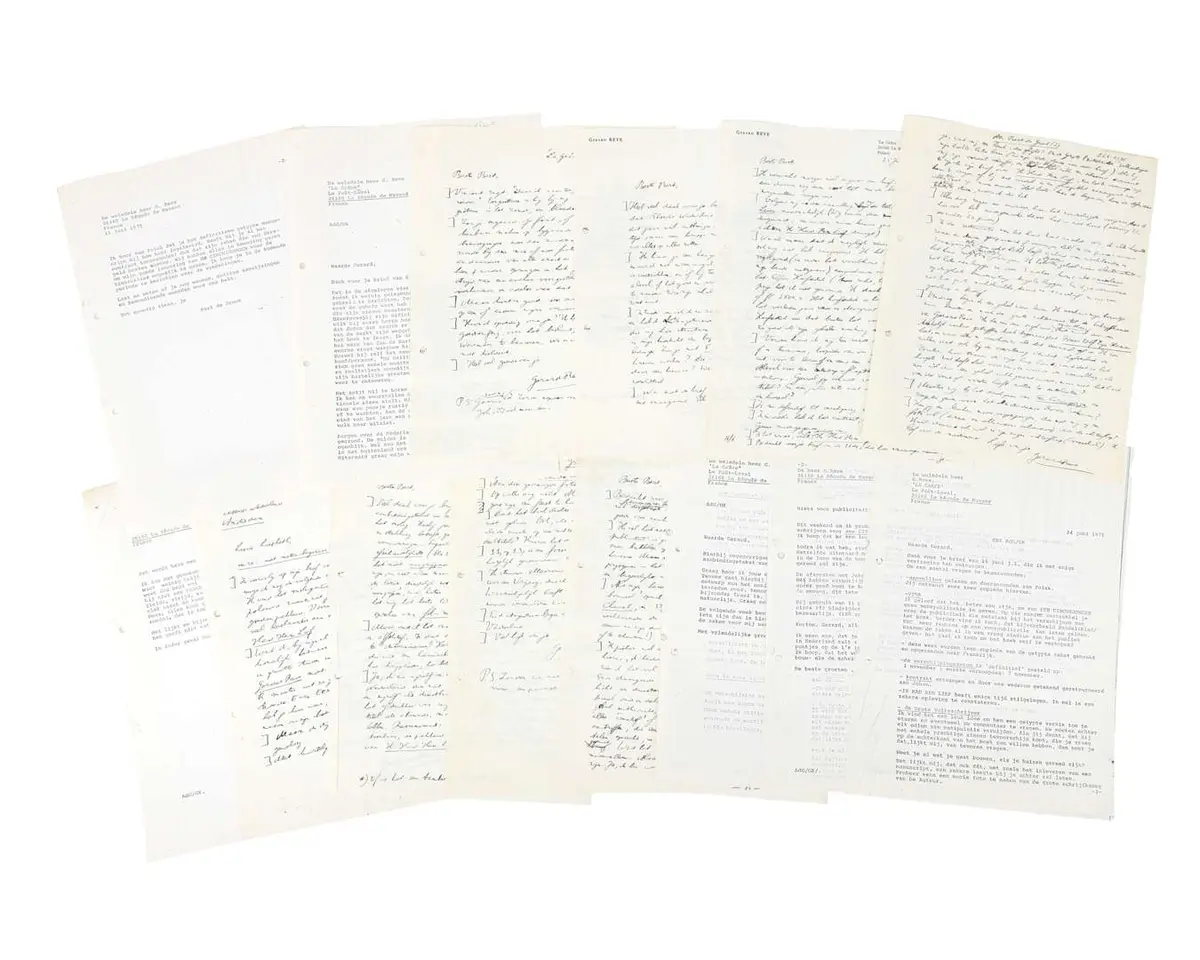 Gerard Reve – 5 original handwritten letters on 7 sheets of paper