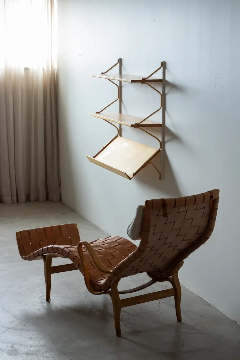 Pine shelf by Bruno Mathsson 1967