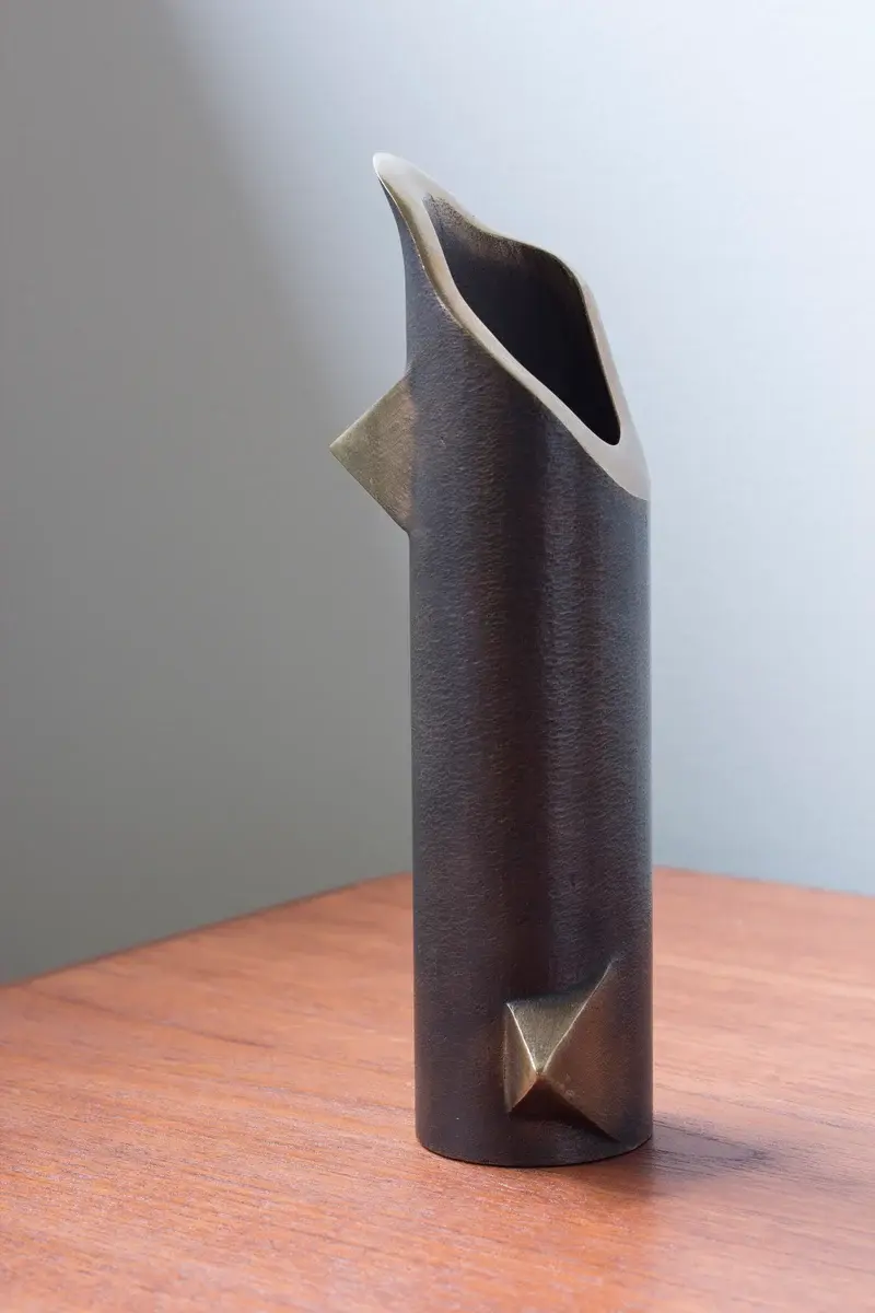 Whimsical bronze vase by Ekbergs