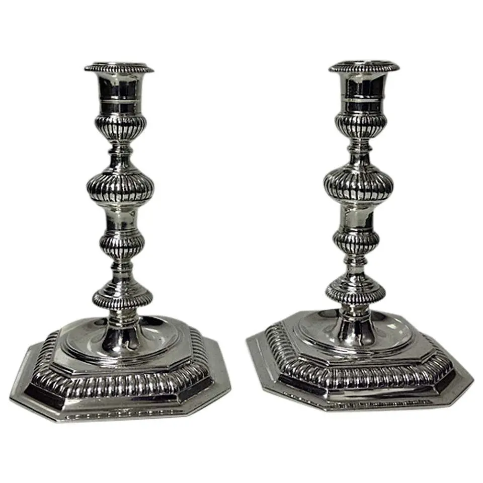 Carrington Silver Candlesticks London 1963