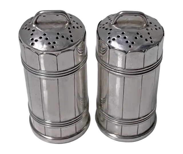 Antique novelty Silver Casters in the form of Barrels Birmingham 1908