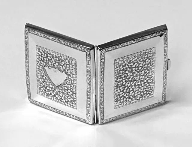 Antique Silver Cigarette Box Birmingham 1911 Joseph Gloster