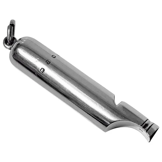 Rare Antique Silver Whistle, Birmingham 1899 Joseph Adelman.