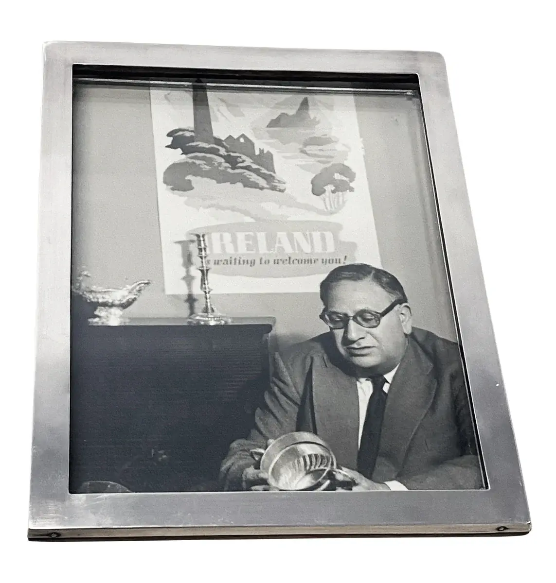 Antique English Sterling Silver Photograph Frame Birmingham 1918 A.J Zimmerman