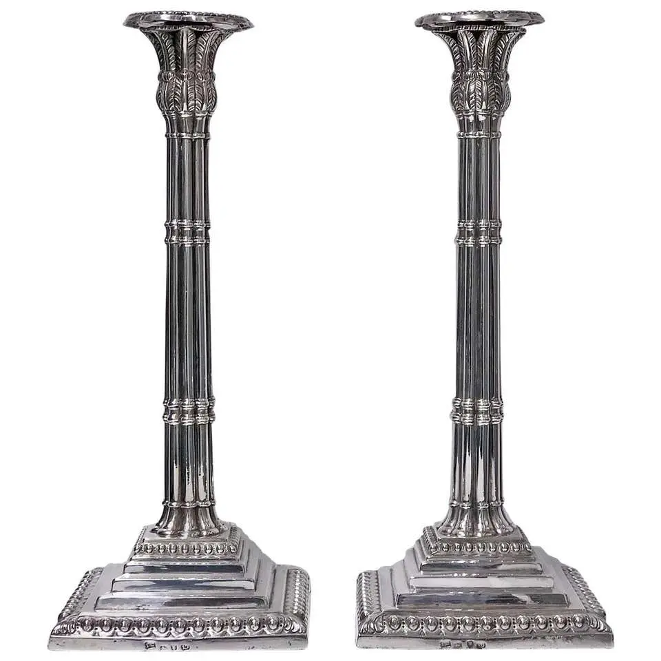 18th Century Georgian Silver Candlesticks London 1759 John Carter