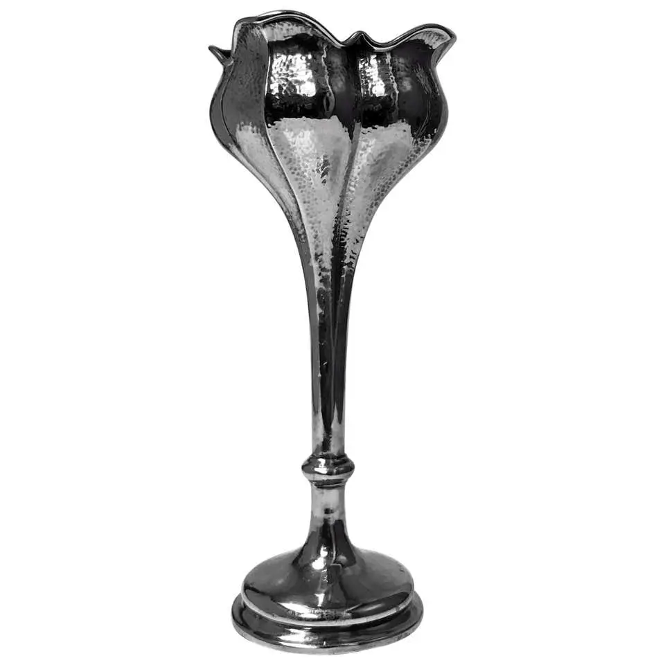 Art Nouveau Sterling Silver Flower Vase, Birmingham 1902 Henry Matthews