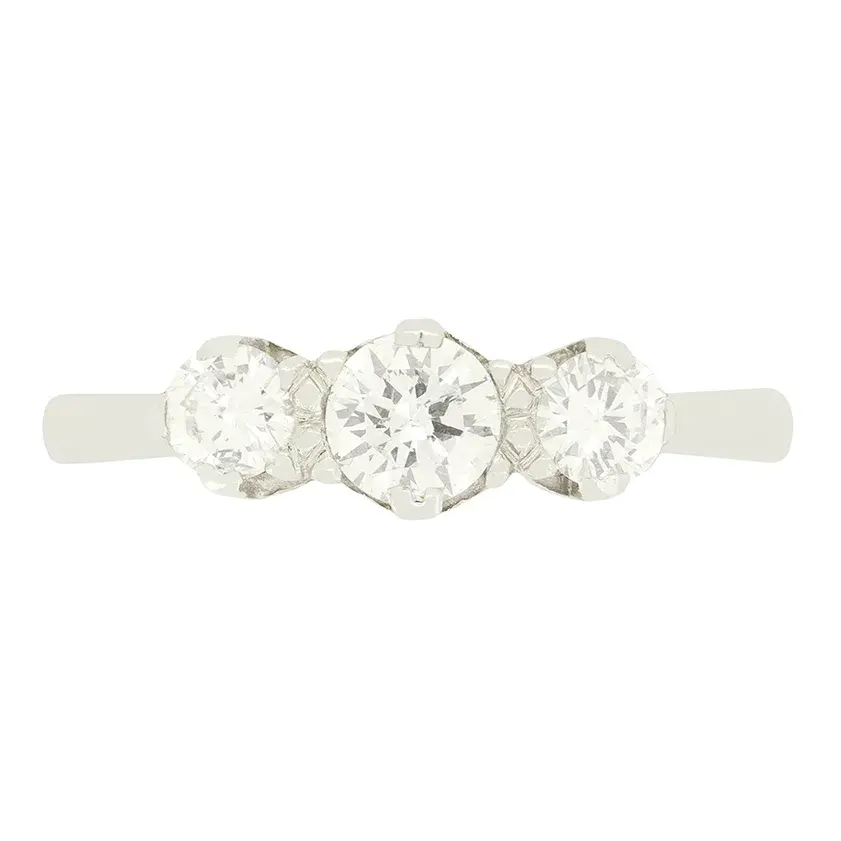 Art Deco 0.75ct Diamond Three Stone Ring, c.1920s