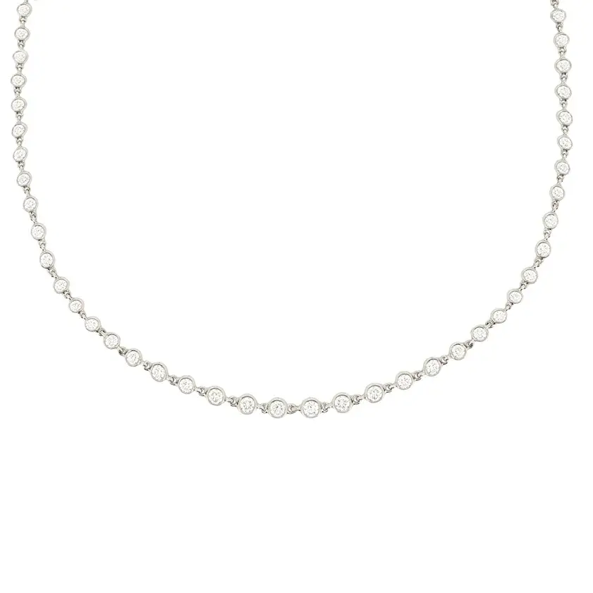 Tiffany & Co. 4.32ct Diamond Line Necklace