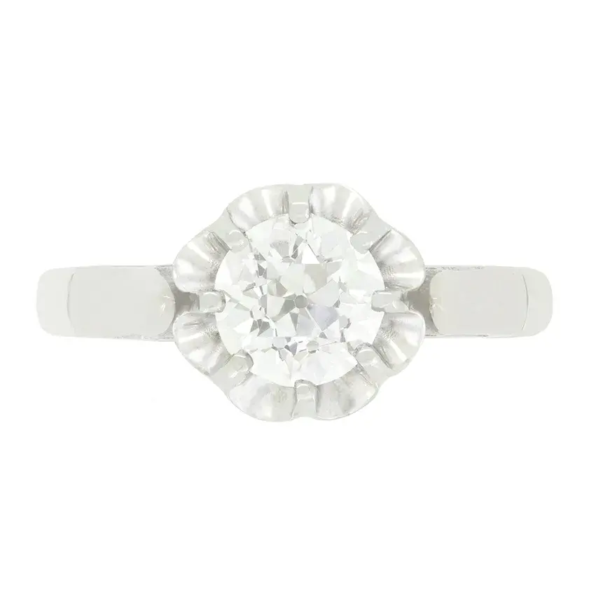 Art Deco 1.02ct Diamond Solitaire Ring, c.1920s