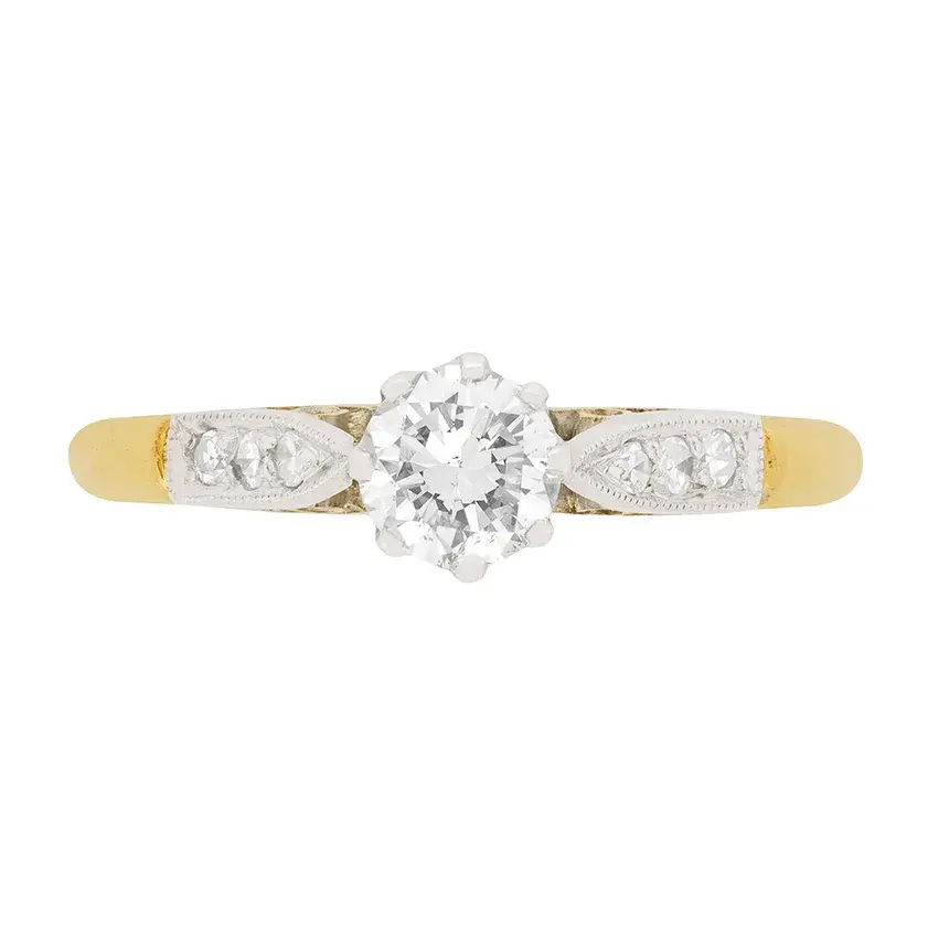 Art Deco 0.50ct Diamond Solitaire Engagement Ring, c.1930s