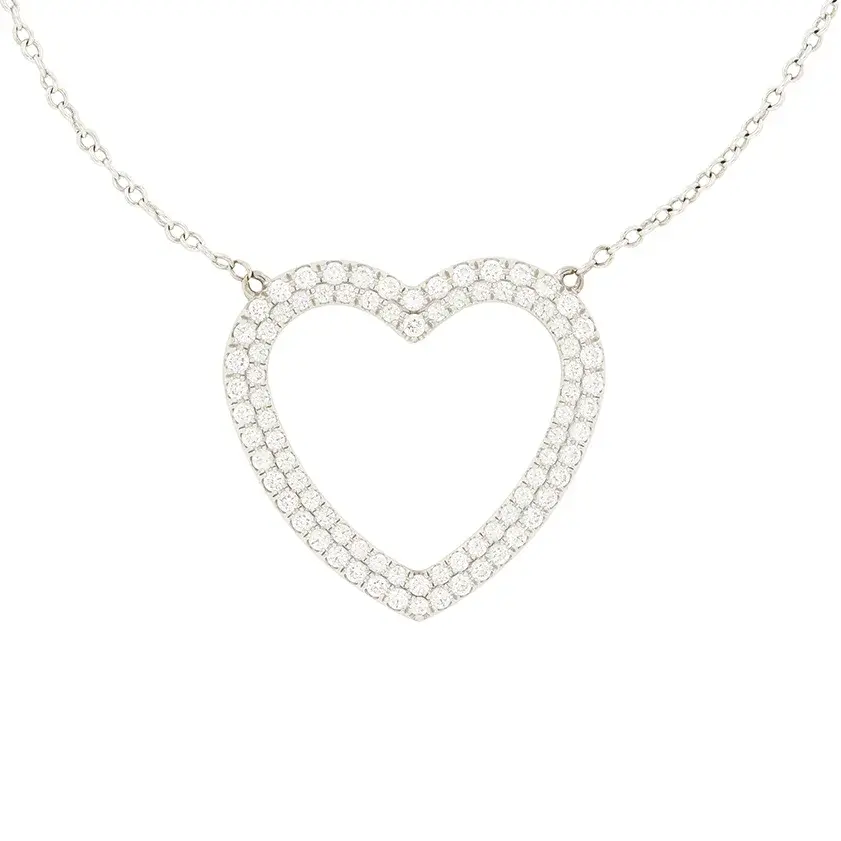 Tiffany & Co. 0.43 Diamond ‘Metro’ Heart Necklace