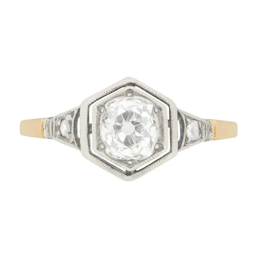 Victorian 0.78ct Diamond Solitaire Engagement Ring, c.1880s