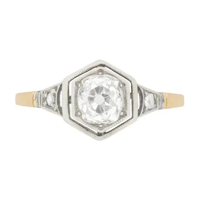 Victorian 0.78ct Diamond Solitaire Engagement Ring, c.1880s