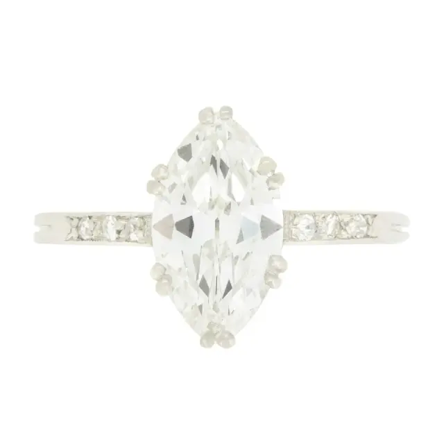 Art Deco 1.64ct Diamond Solitaire Ring, c.1920s