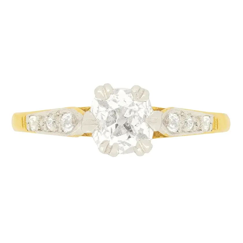 Edwardian 0.72ct Diamond Solitaire Ring, c.1910s
