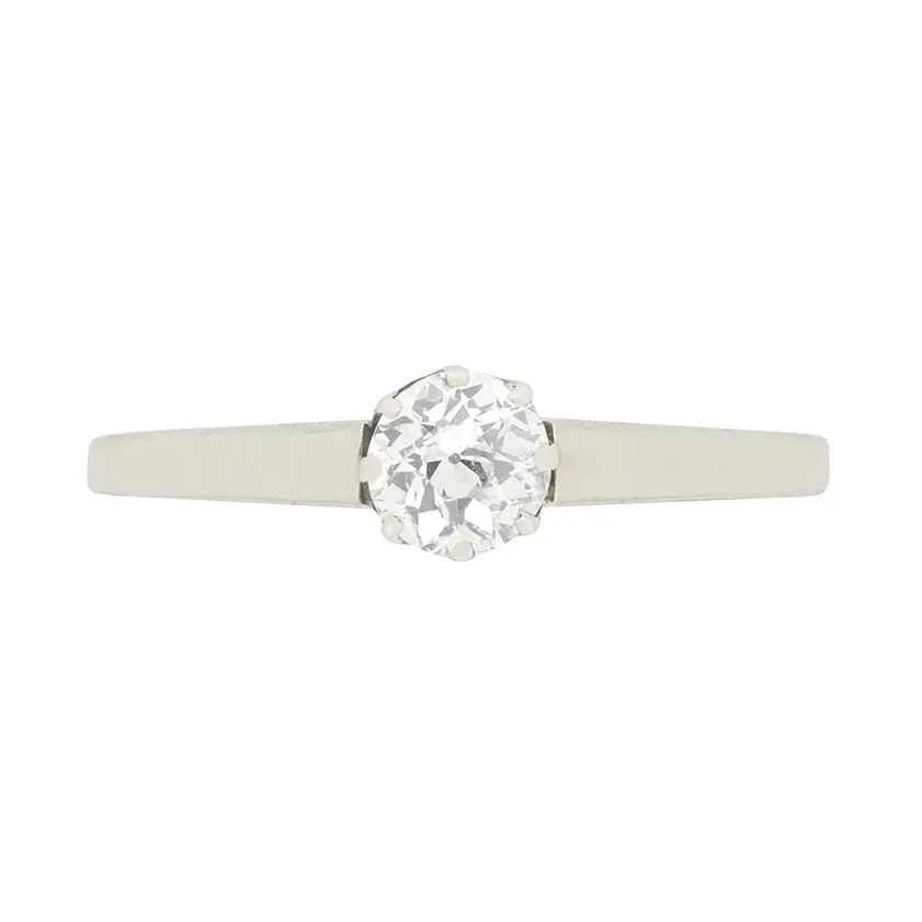 Art Deco 0.40ct Diamond Solitaire Engagement Ring, c.1920s