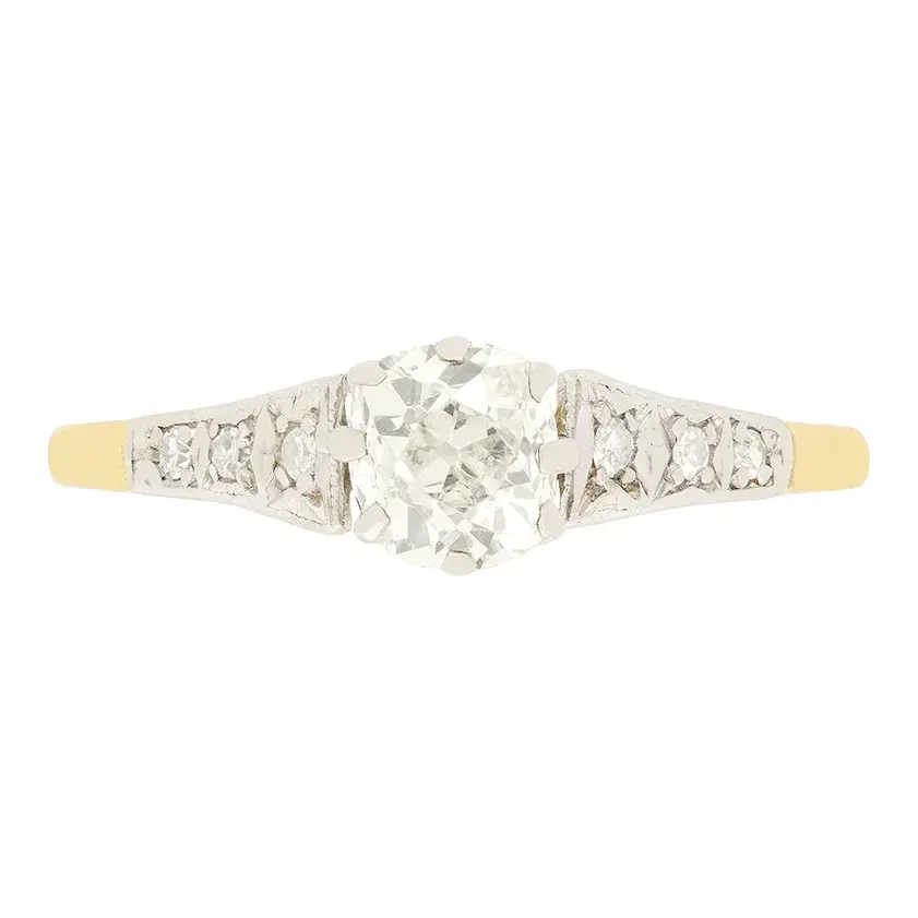 Edwardian 0.80ct Diamond Solitaire Ring, c.1910s
