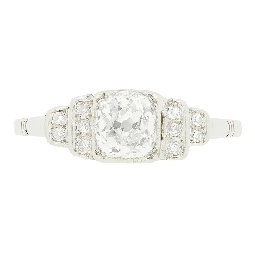 Art Deco 0.91ct Diamond Solitaire, c.1920s