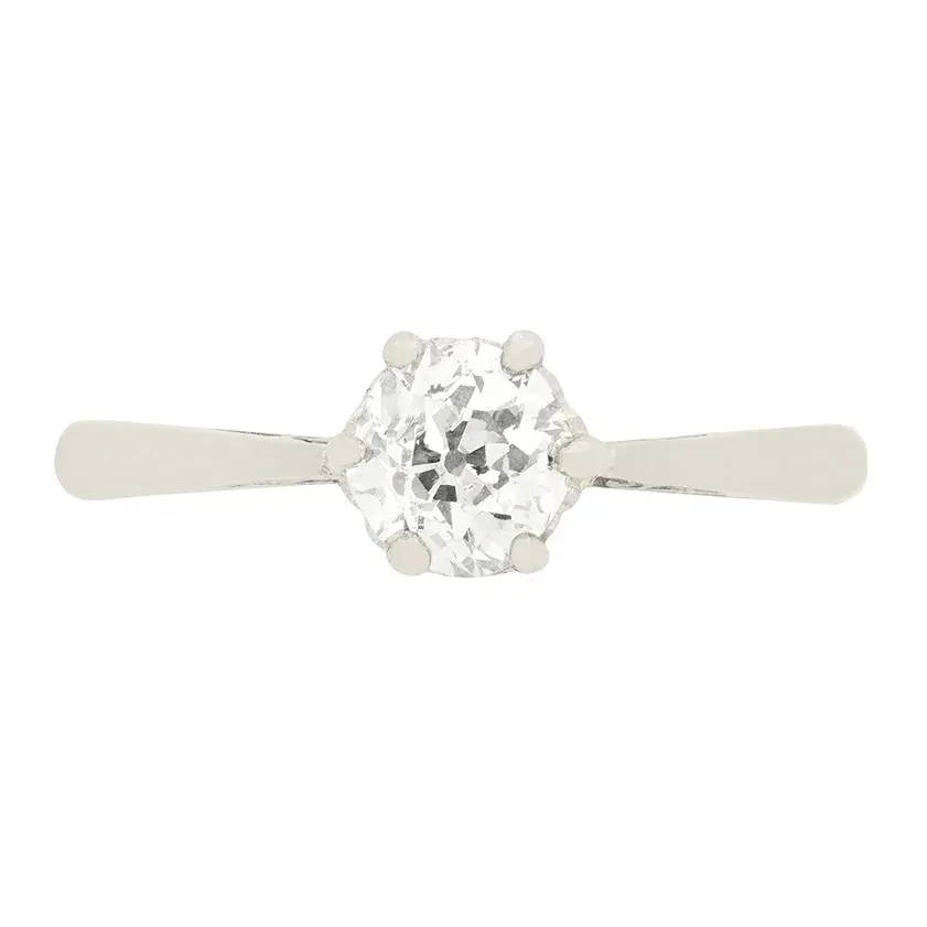 Art Deco 0.61ct Diamond Solitaire Engagement Ring, c.1920s