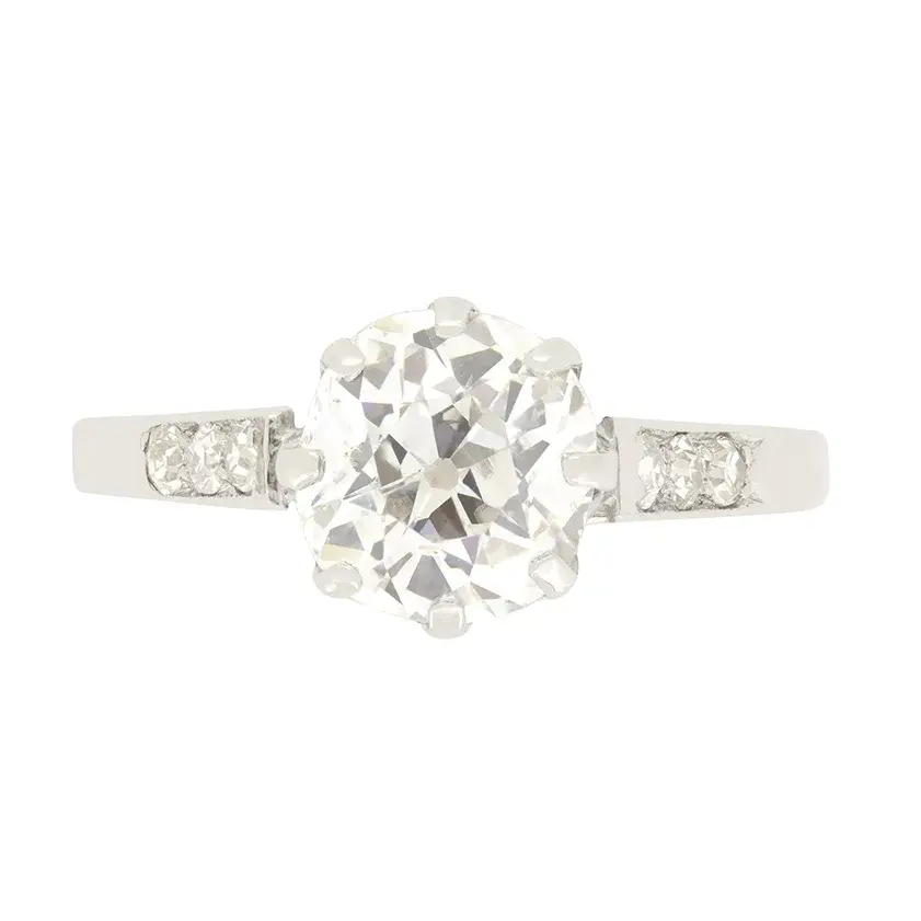 Art Deco 1.30ct Diamond Solitaire Ring, c.1920s