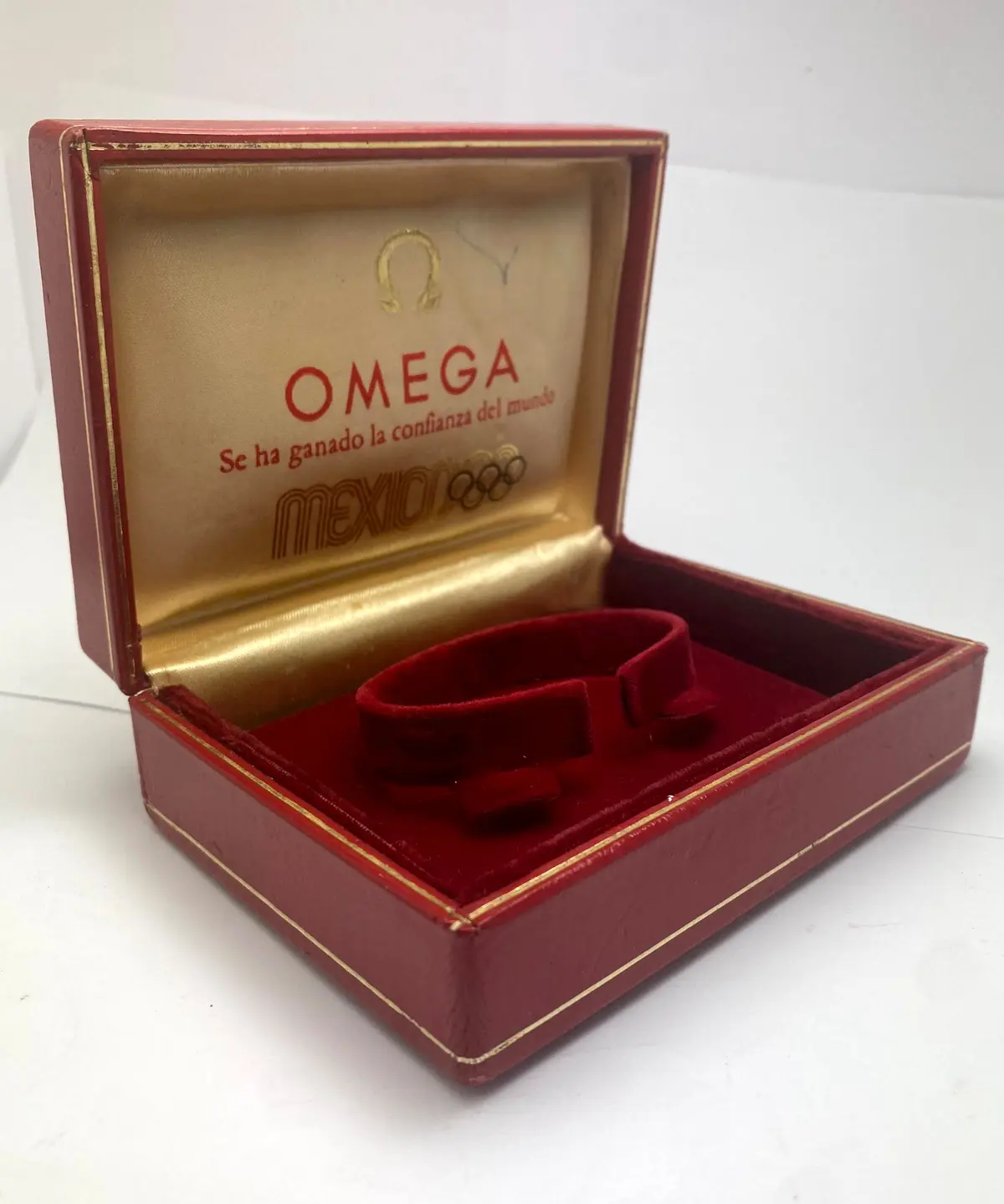 Vintage Omega Box Red Olympic Games Rare Olympische Spiele Mexiko Mexico 1968