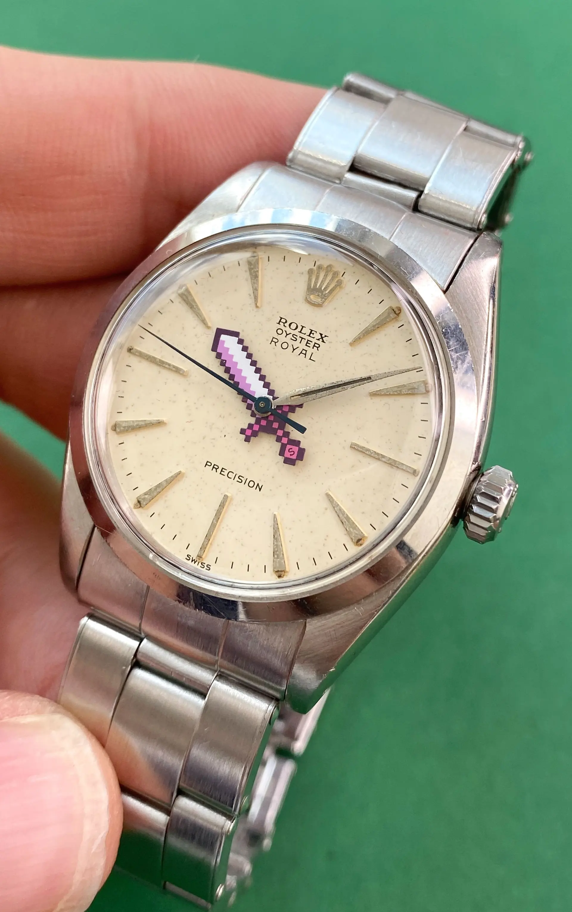 Rolex Oyster ROYAL 35mm 6426 Selten Vintage Flaming Sword Seconde