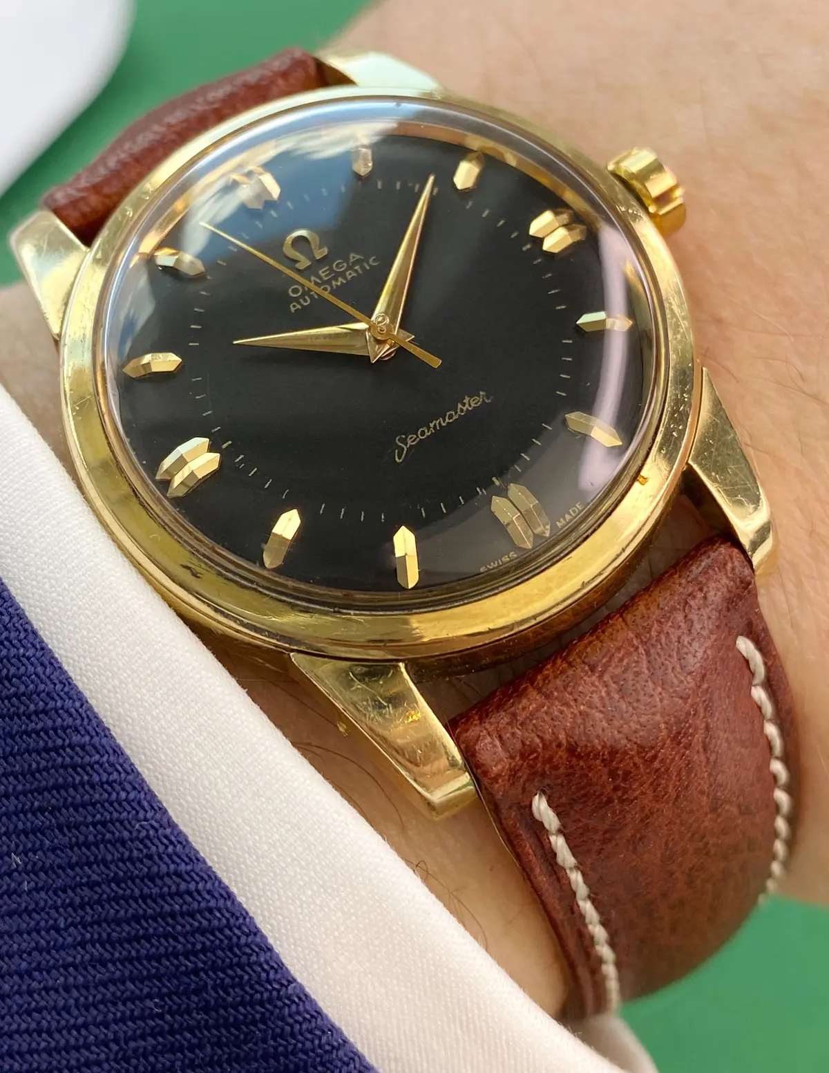 Black Restored Dial Omega Seamaster Vintage Automatic Automatik 2846