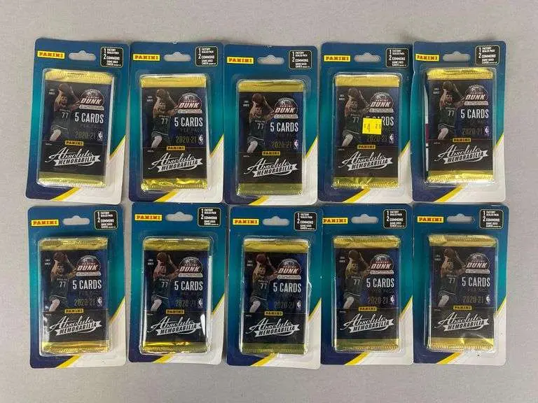 10 - 2020- 21 Absolute Memorabilia Basketball Blister Packs with Bonus Cards