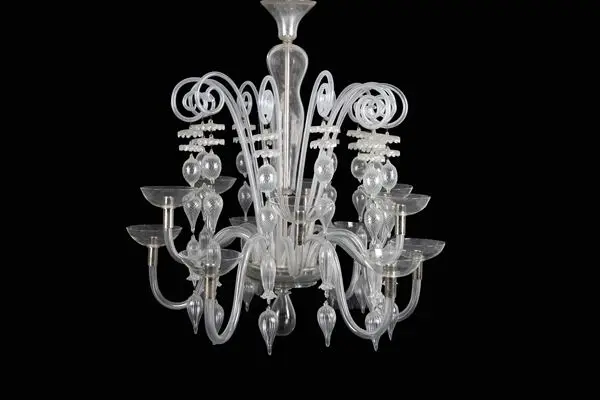 CARLO SCARPA : Lampadario in vetro per VENINI - Asta ASTA 109: DA