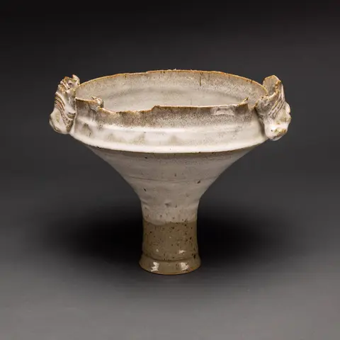 White tapered vessel by Colin Pearson