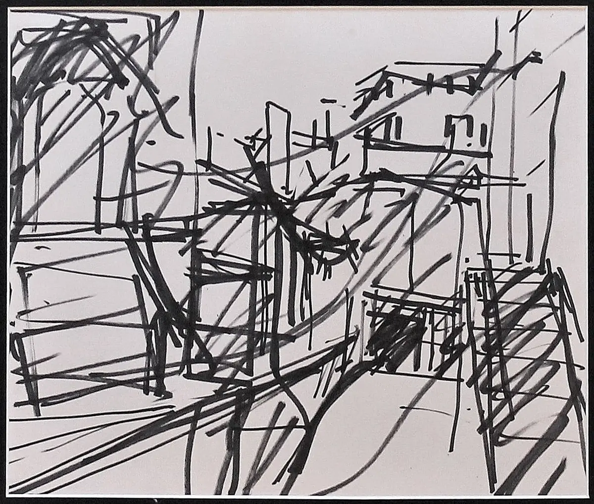 Study for "To the studios" by Frank Auerbach