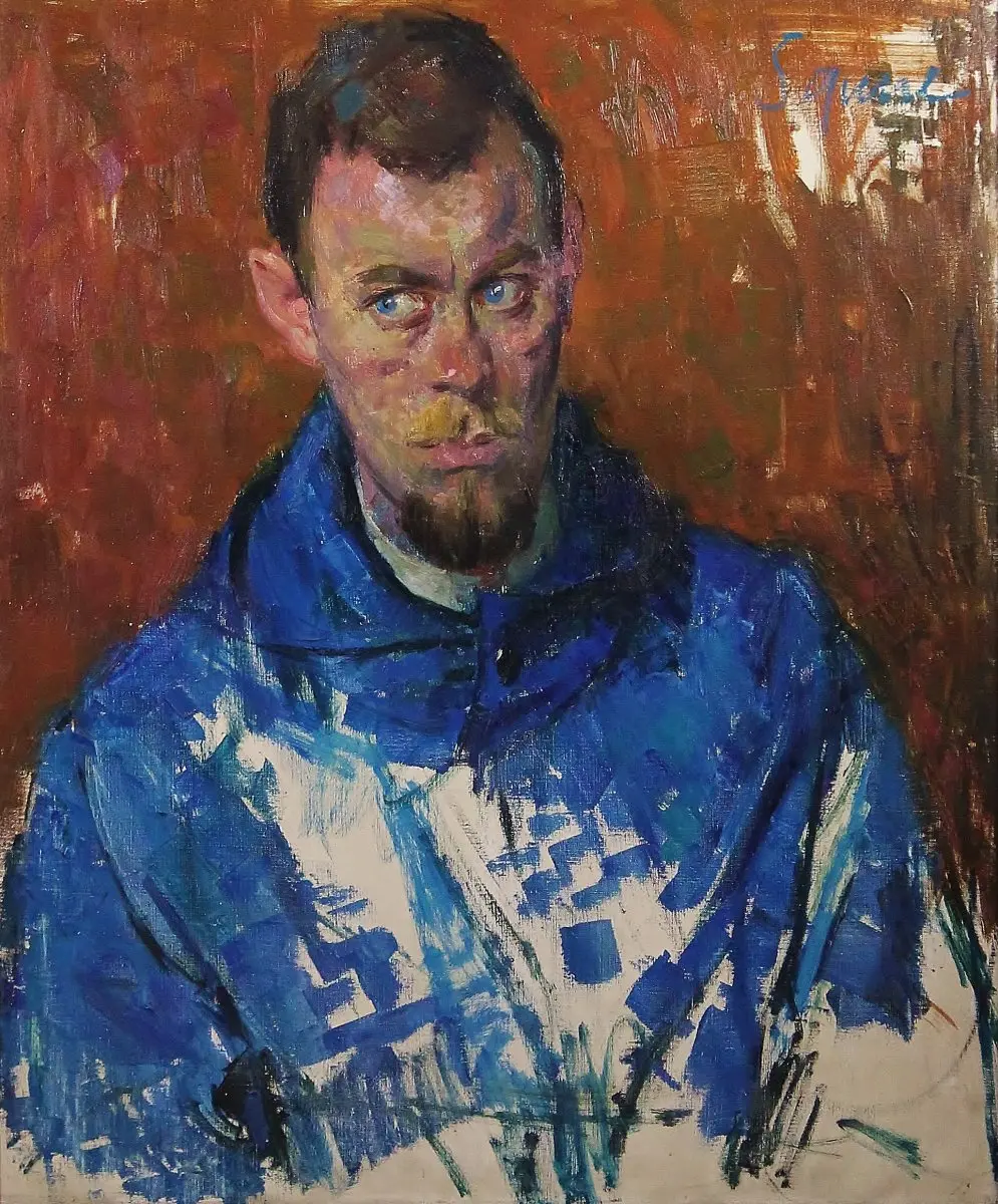 Man in Blue by Geoffrey Squire by Mid-Century Modern Alternatives