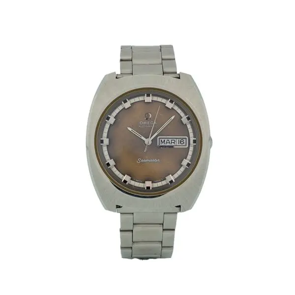 Seamaster ref. ST 166.111 in acciaio, quadrante marrone soleil con