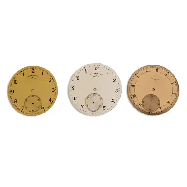Lotto di tre quadranti: IWC champagne, 39,5 mm Omega salmone, 40,5