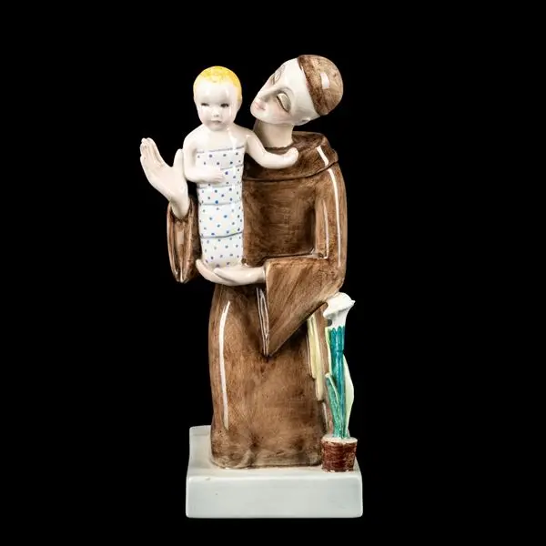 L. Berzoini, Lenci, Turin 1932 ca Sant'Antonio con GesÃ¹ Bambino