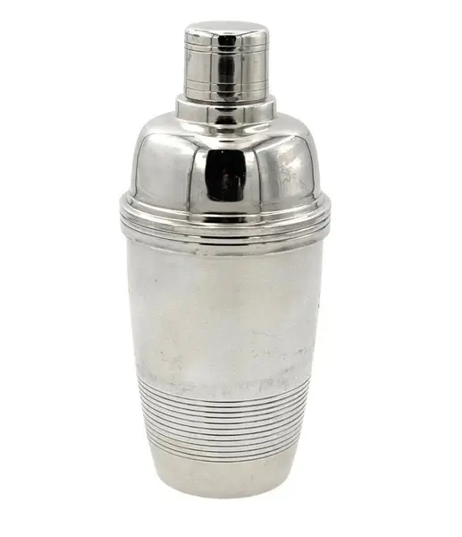 A French Art Deco 1930s Silver plated cocktail shaker