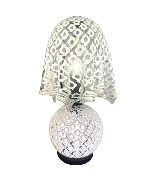 A wonderful 1970s Italian Murano glass handkerchief lamp by La Murrina