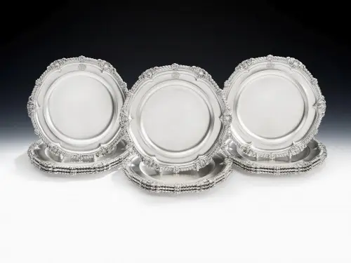 Philip Rundell. An outstanding & scarce set of twelve George IV Dinner