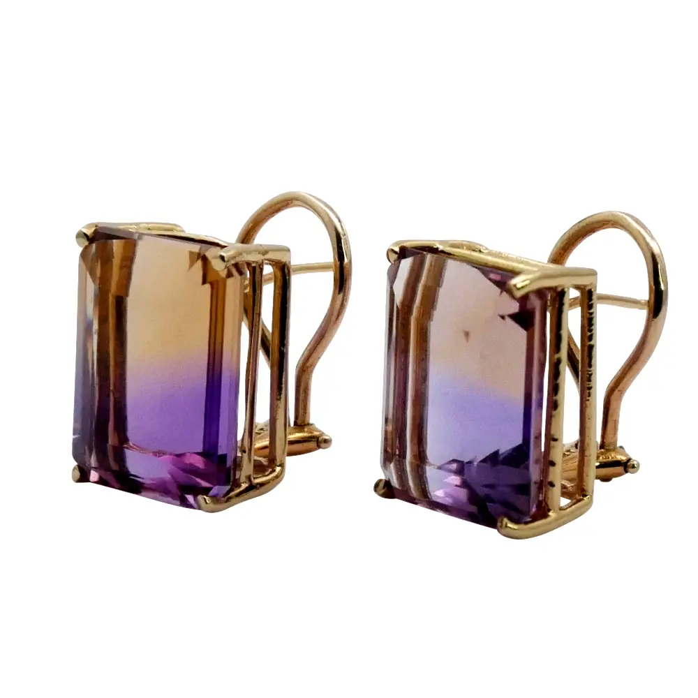 Vintage Ametrine Gold Earrings