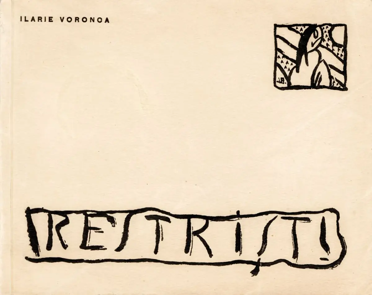 VORONCA, Ilarie. RESTRISTI. Bucharest, 1923. 16.5 x 20.6 cm, - Lot 121