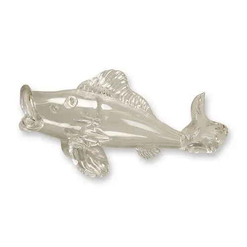 Jean Sala, French Art Deco Saint-Louis Crystal Fish Sculpture, Signed
