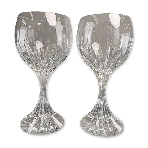 Pair of Baccarat Massena Crystal Wine Glasses