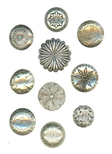 A SMALL CARD OF DIVISION THREE SILVER BUTTONS