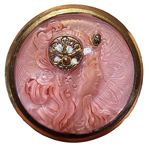 A DIVISIONJ ONE PICTORIAL GLASS BUTTON