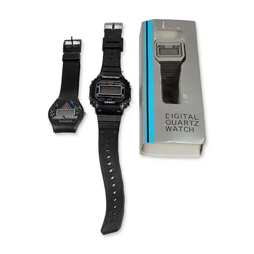 3pc Vintage Digital Wristwatches