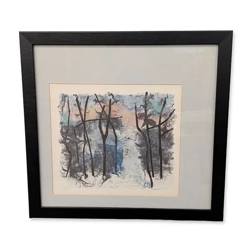Kathleen W. Buchanan (American 20th-21st Century) Collagraph on Handmade