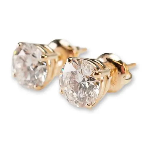 14K Gold 1.85ctw Diamond Stud Earrings