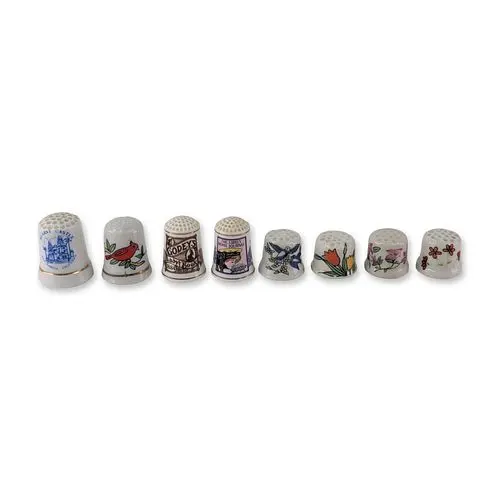 Collection of Franklin Porcelain and Souvenir Porcelain Thimbles